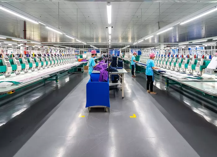 A garment factory.
